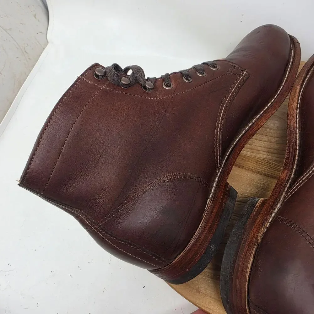 Wolverine 1000 Mile Boots Mens 11.5 Brown Horween Leather Lace Up Made USA Work